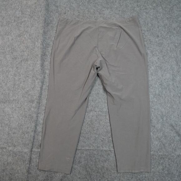 Eileen Fisher Pants Womens 2X Crepe Ankle Pull On Silver Comfort Easy Care - Picture 6 of 9